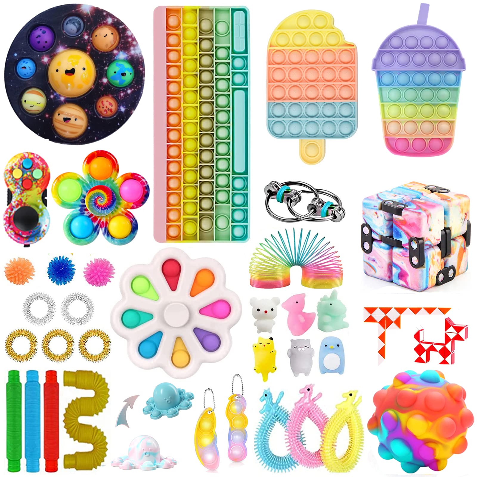 Buy LANTIAN Popit Fidget Pack Fidget Toy Set StressRelieving Toys, Big