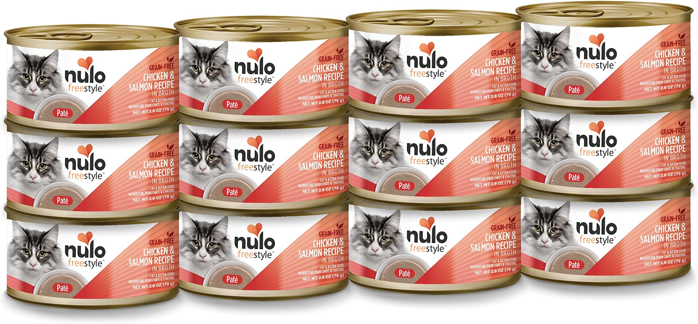 Freestyle Cat & Kitten Wet Pate Canned Cat Food, Premium All Natural Grain-Free, with 5 High Animal-Based Proteins and Vitamins to Support a Healthy Immune System and Lifestyle
