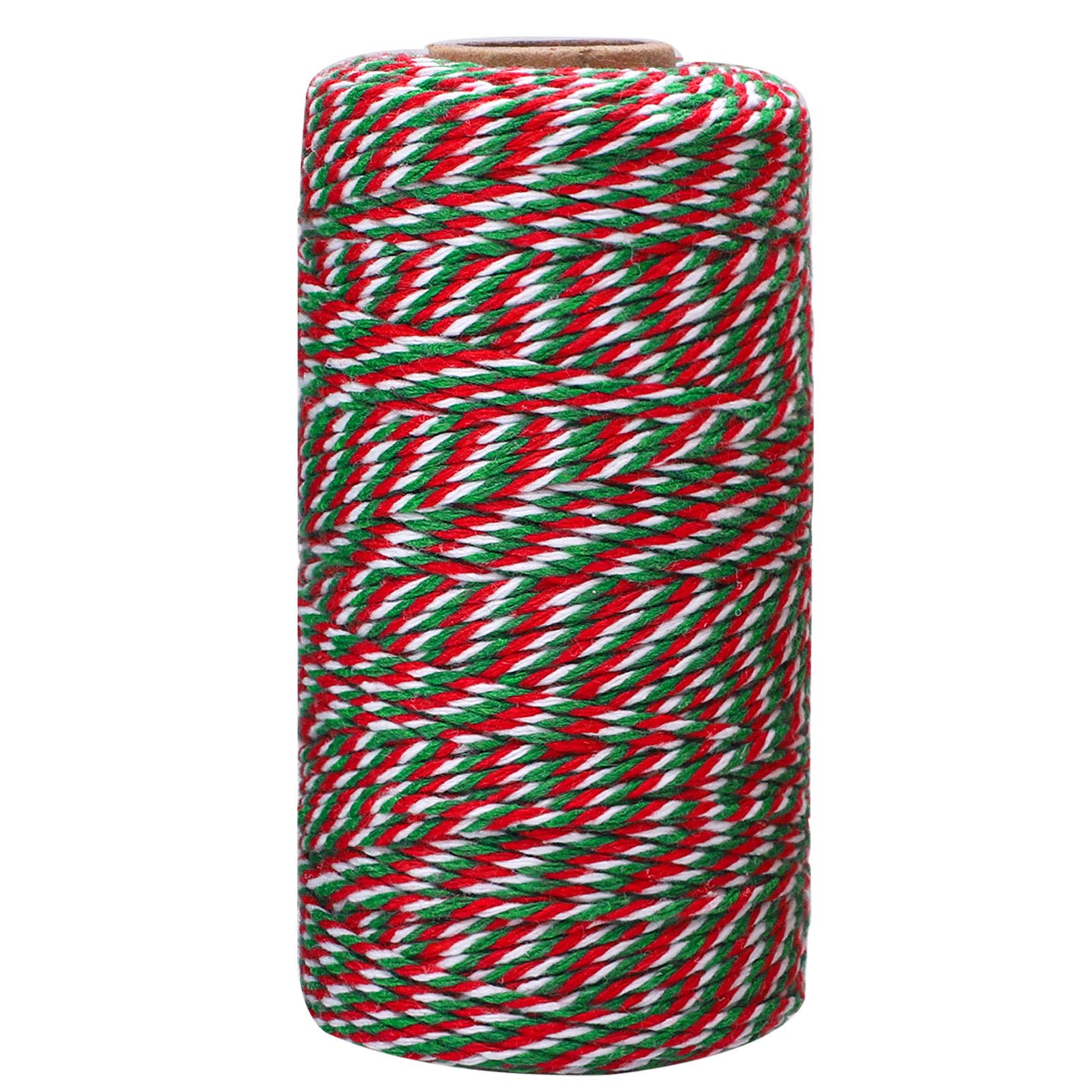 ELCOHO Christmas Cotton String Twine Cotton Thread Twine Tie for Gift Wrapping DIY Crafts Gardening, 328 Feet