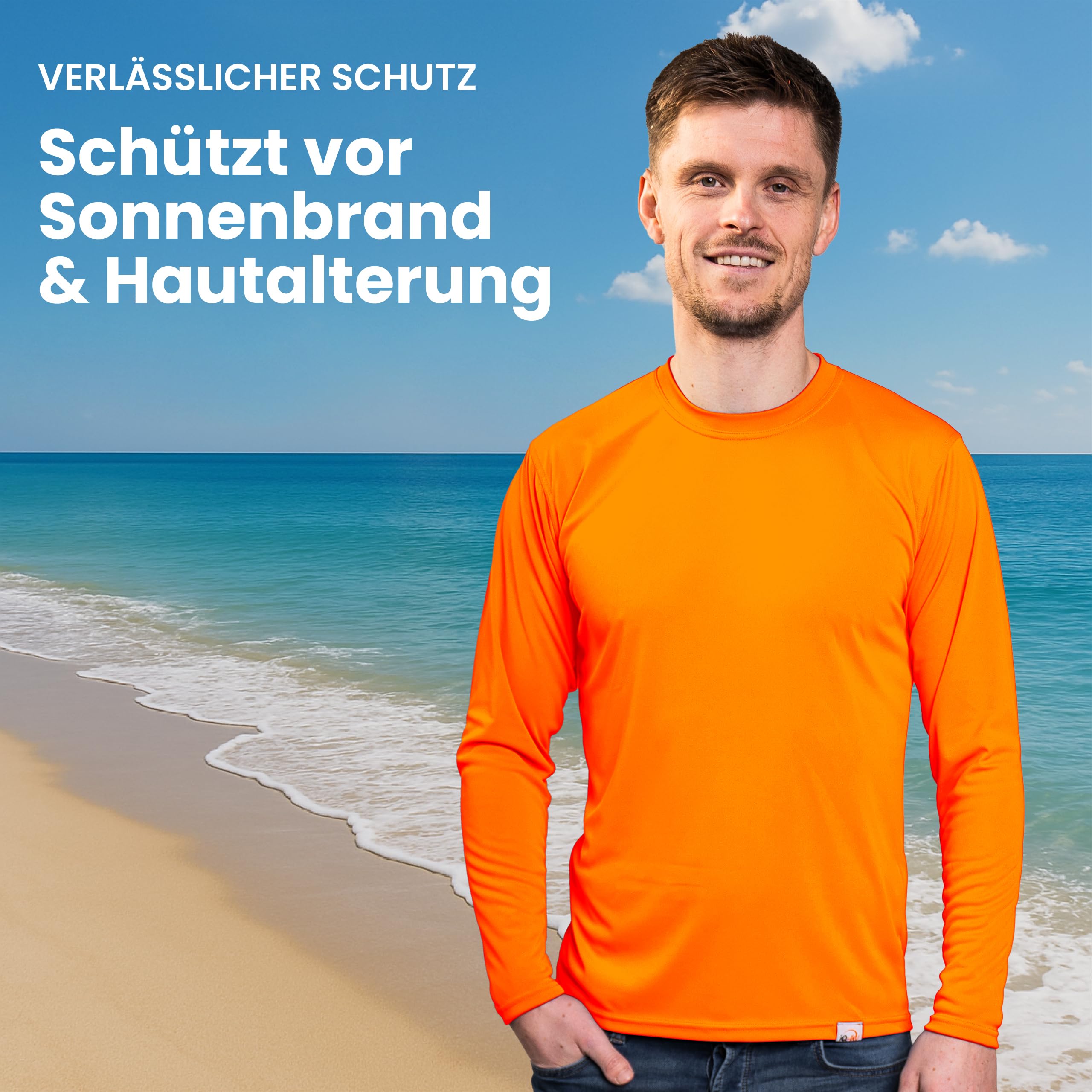 iQ-UV Herren Sonnenschutz T-Shirt Langarm kühlend Hitzeschutz iQ-Company