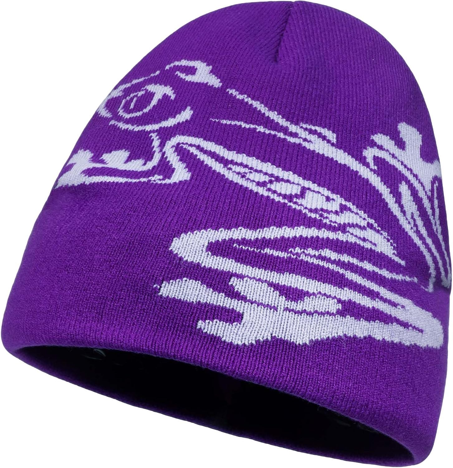 Clakllie Hip Hop Y2k Beanie Warm Knitted Hat for Men Women Soft Fisherman Hat Running Caps Graphic Skull Cap