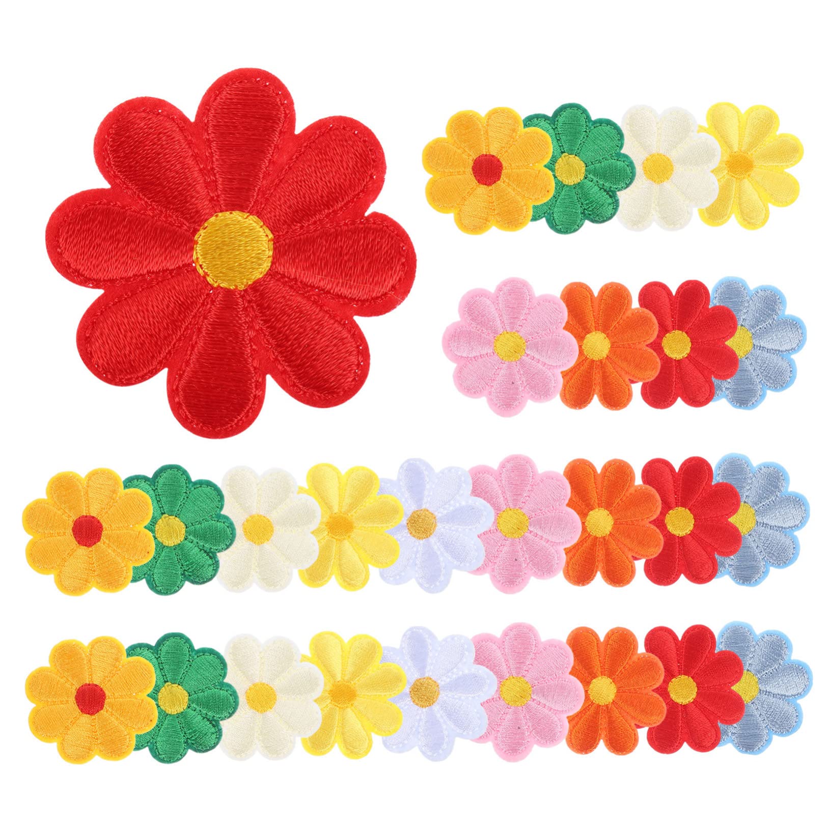 Tofficu 144stücke Blumen Patches Zum Aufnähen Und Aufbügeln Bunte Kleine Stoffflicken Für Kleidung Jeans Rucksäcke Und -projekte Dekorative Stoffaufnäher Mit Hochwertiger