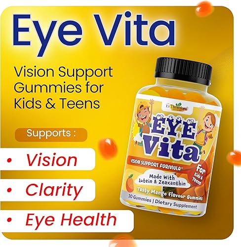 Miniatura 2 de Vitaminas para los ojos para niños, gomitas de salud ocular para niños y adolescentes, gomitas de luteína de 12 mg con zeaxantina, 30 gomitas