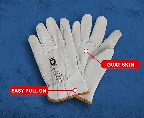 Miniatura 3 de OBERON Protectores de guantes eléctricos de cuero Clase 0