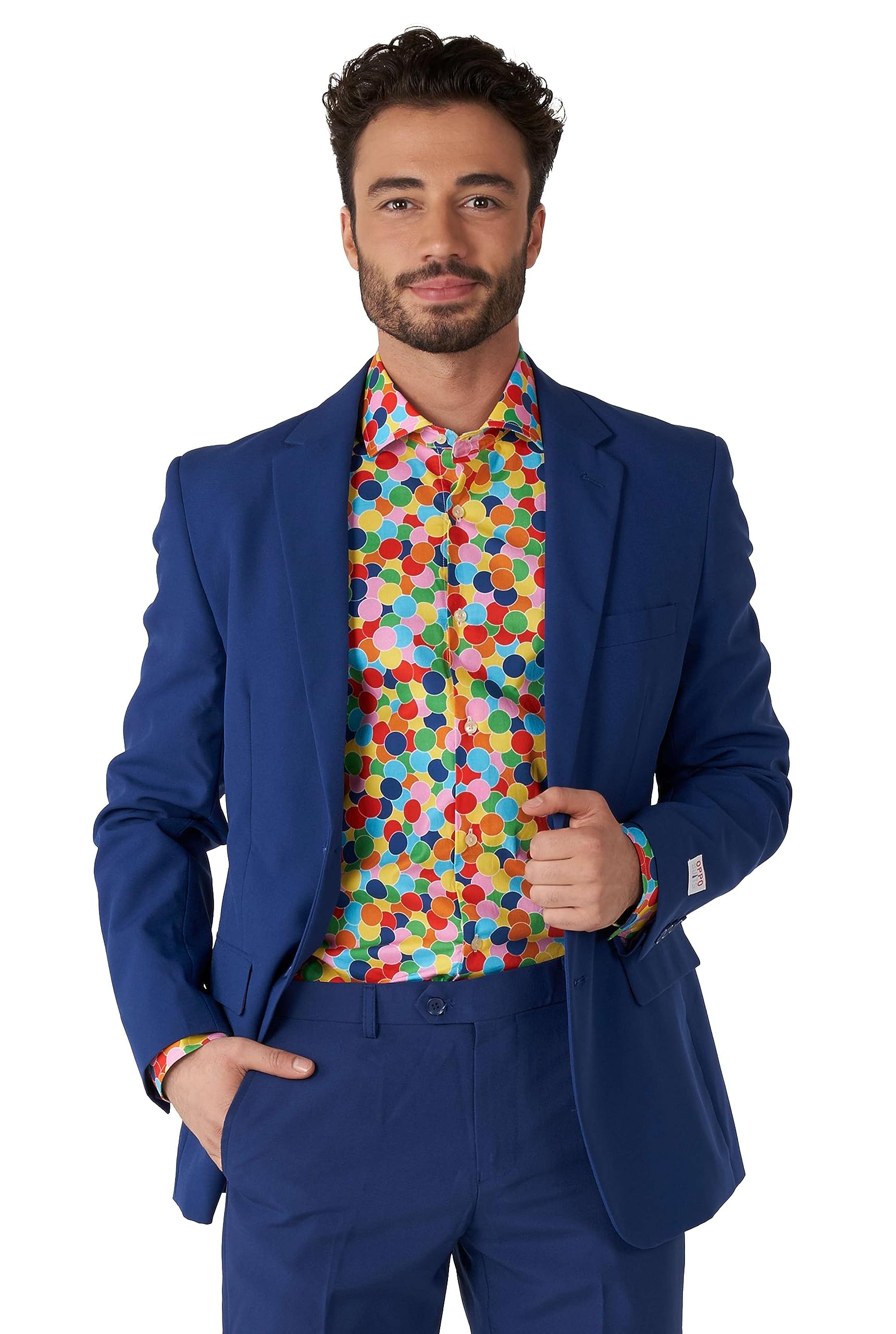 OppoSuits Herrenhemd – Hemd mit Knöpfen – schmale Passform – Lange Ärmel