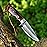 Poshland Hand Forged Damascus Steel Knife with Sheath - Survival, Camping, Tactical, and Outdoor Knife
