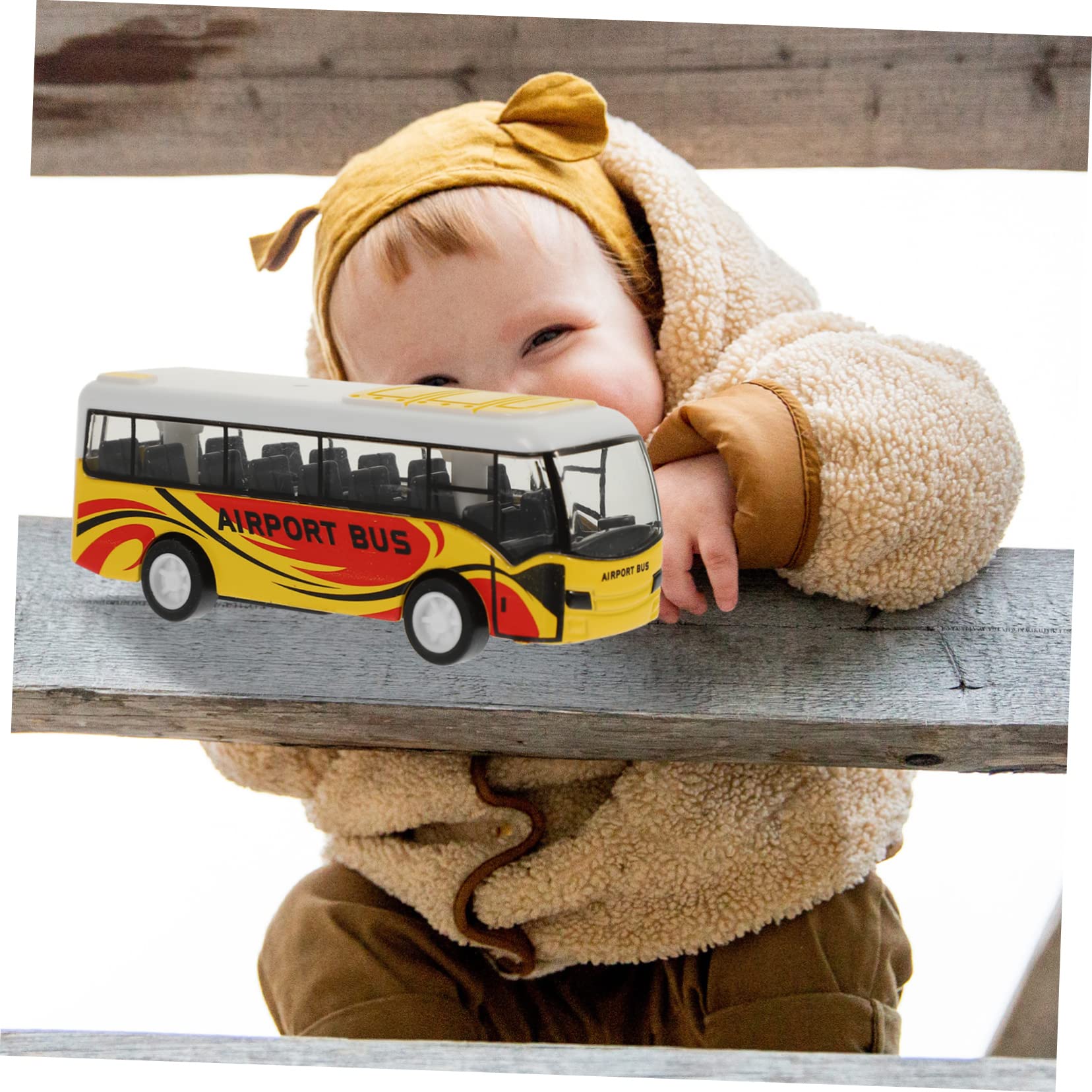 TOYANDONA Bus Simulé Alliage Modèle de Bus à Rappels Inertiels Éducatif pour Garçons et Filles de Voiture Réaliste pour Garçon Fille Parfait pour Fêtes