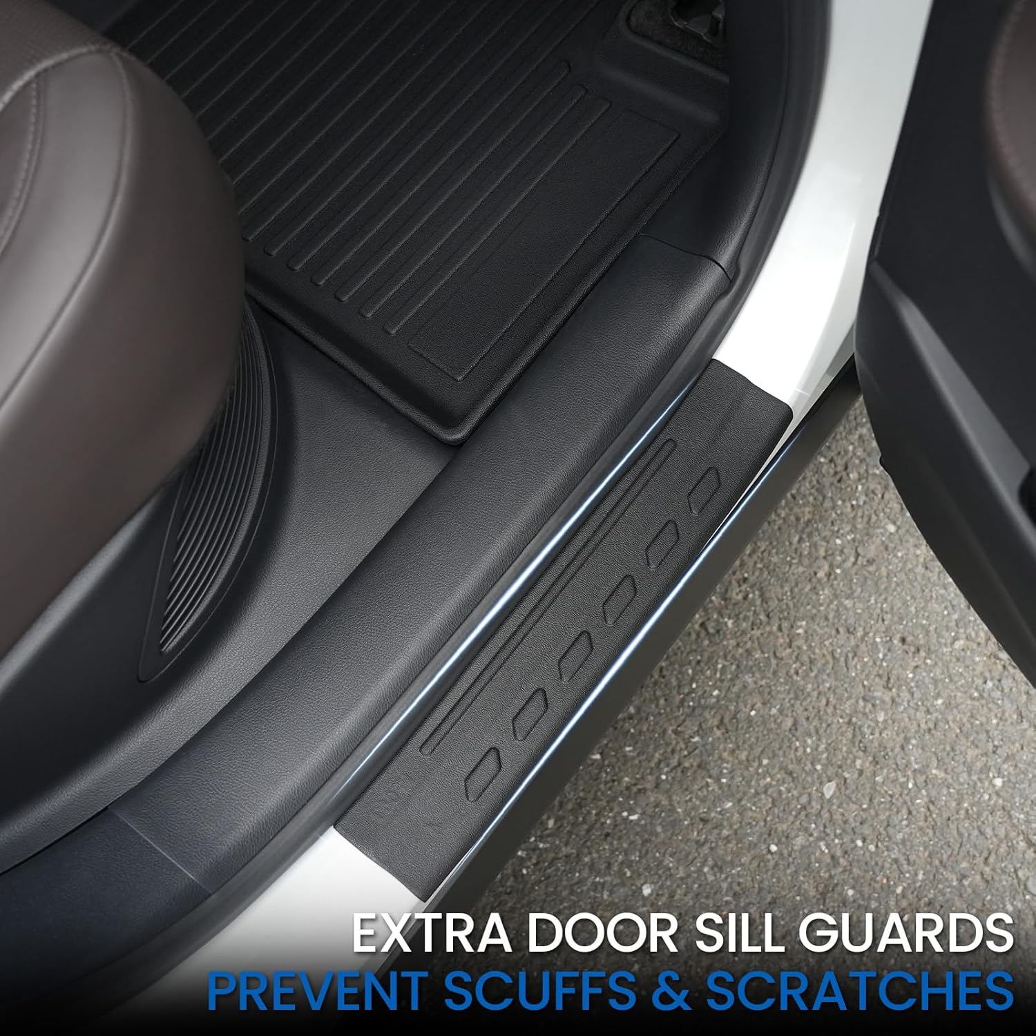 Floor Mats Set for Lexus RX350/RX350h/RX500h 2023 2024 2025 2026, All Weather TPE Floor Liners Backrest Mat Trunk Mat Cargo Liner Door Sill Guards Accessories for RX 350/350h/500h