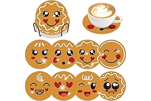 Gingerbread Man Diamond Coasters Kits for Adults: Create Holiday Magic