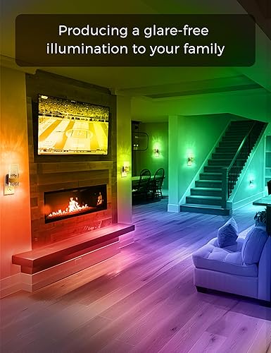 Miniatura 7 de L LOHAS LED Luces nocturnas que se enchufan a la pared 2 unidades, luz nocturna que cambia de color con sensor de atardecer a amanecer, luz nocturna