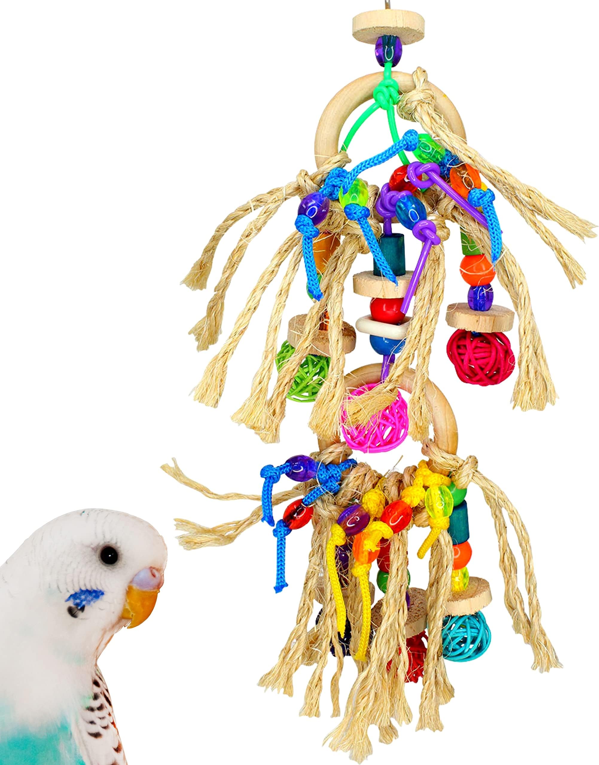 Bonka Bird Toys 1845 Pluck My Rings Bird Toy parrot cage toys cages african grey amazon conure