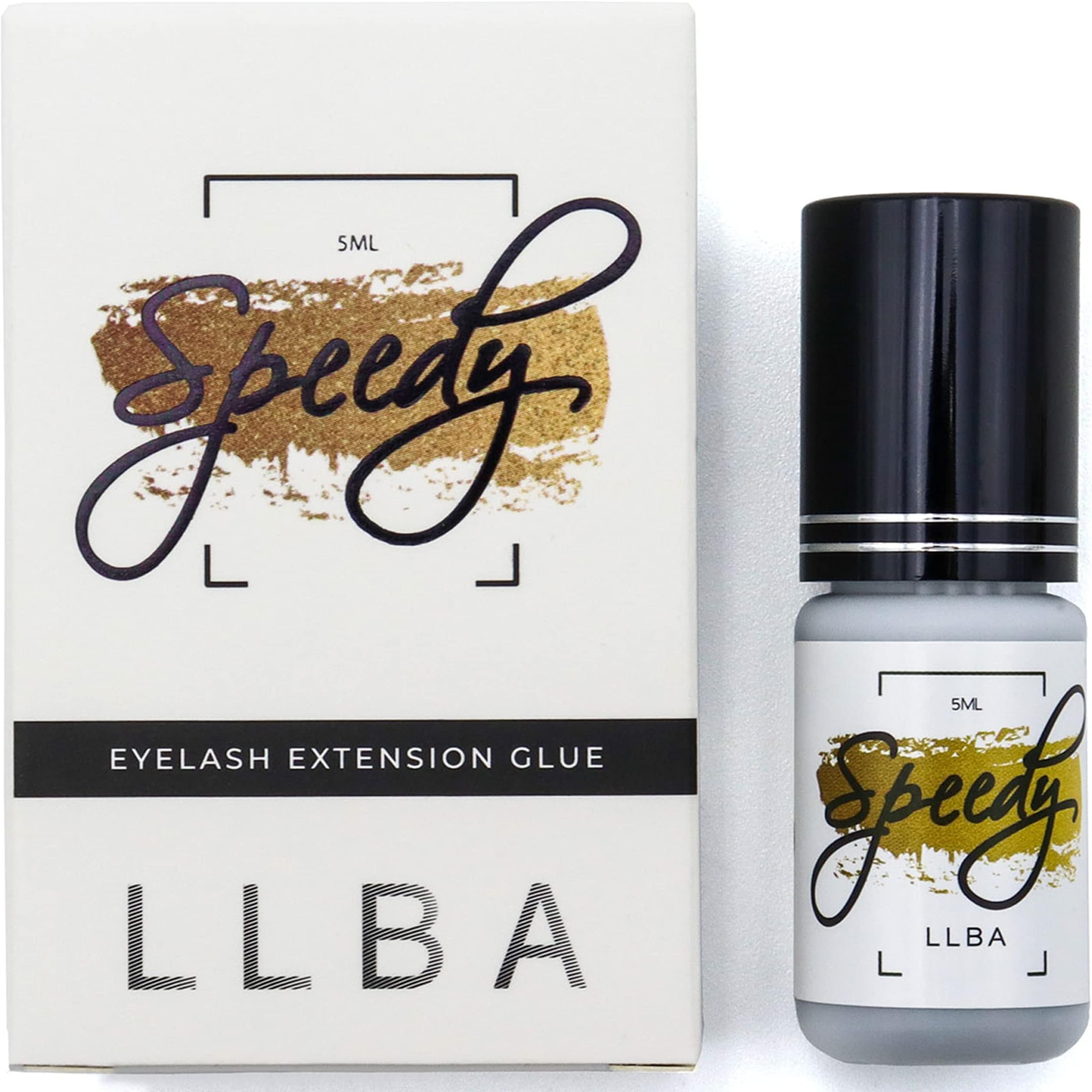 LLBA Eyelashes Glue for Professional - Clear & Black Adhesive | Multi Selctions for Drying Time 0.5-3 Sec | 0.17fl.oz - 5ml | Extra Strong Adhesive for Lash Extensions | Retention 7-8 Weeks