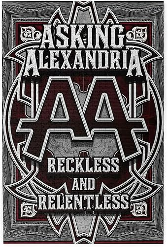 Asking Rock Band Alexandria - Rompecabezas de madera divertido para adultos, rompecabezas de 1000 piezas, rompecabezas de 1000 piezas con caja