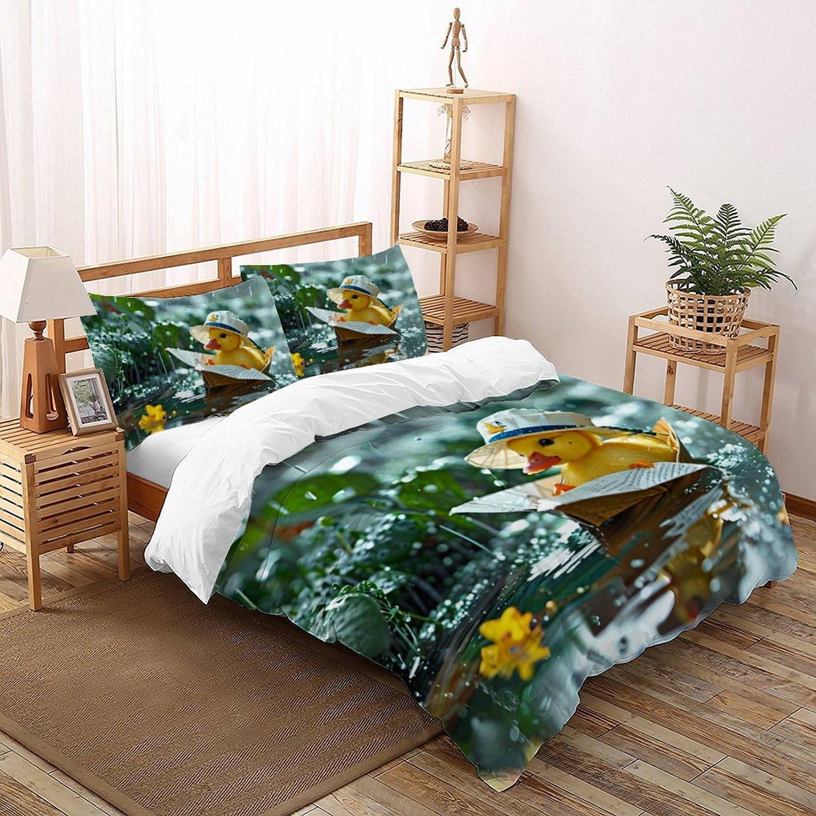 Housses de couette simple 3D avec 2 taies d'oreiller Super King 260x220cm