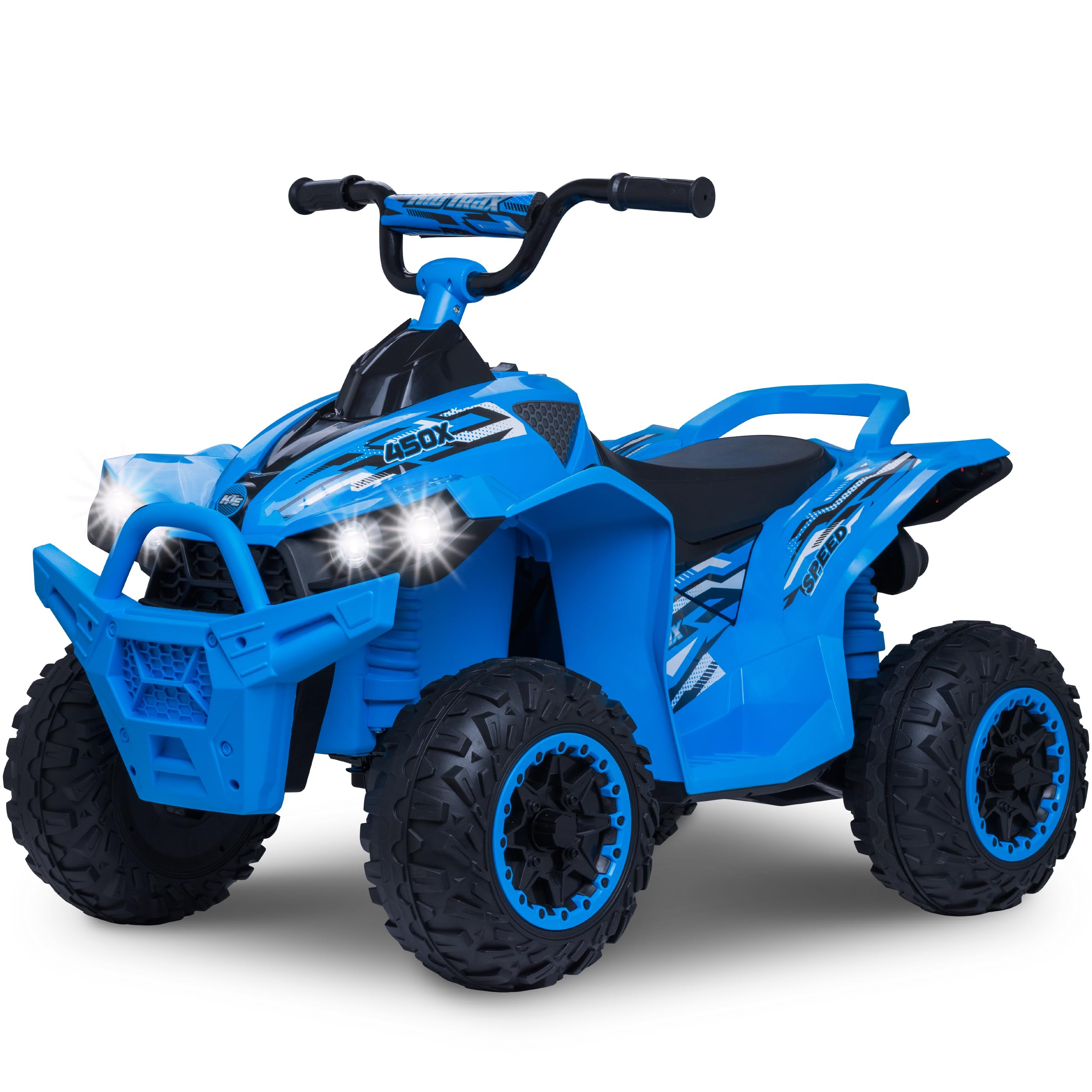 Kid Trax 12V Electric ATV - Boys and Girls Ride On Toys, Indoor/Outdoor Quad Four Wheelers, ATV Ride On, Kids' Electric Vehicle, ATV Car Vehicle w/Led Headlight, Max Weight 77 lb, Ages 3-8, Blue