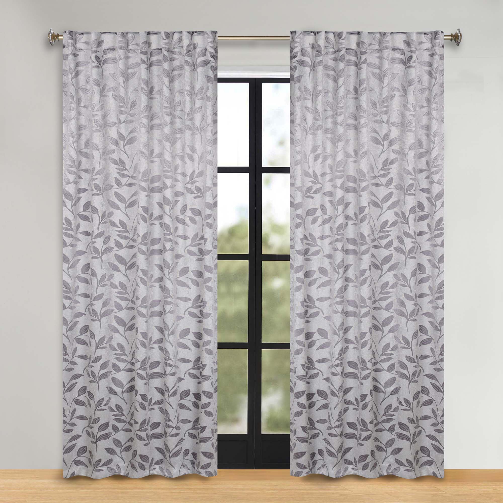 Rideaux occultants thermiques gris de qualité supérieure 243 cm