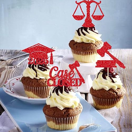 Miniatura 32 de Paquete de 24 adornos dorados para cupcakes de graduación 2025 con purpurina So Proud of You Done Diploma Graduation Cap Cupcake Picks Class of 2025