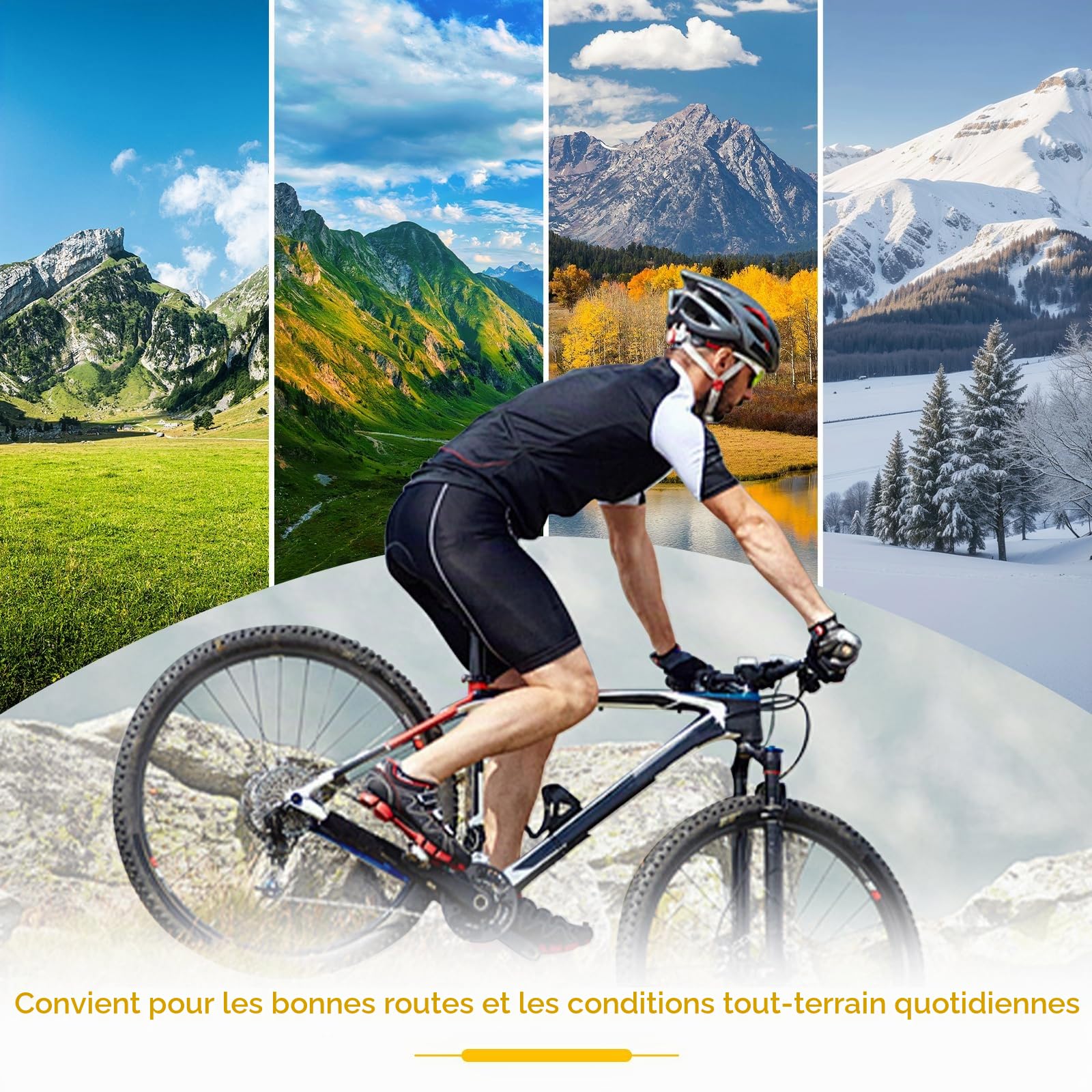 MEGHNA Lot de 2 pneus de vélo pliables 24/26/27,5 x 2,125 pouces 30TPI pour VTT et vélo de ville