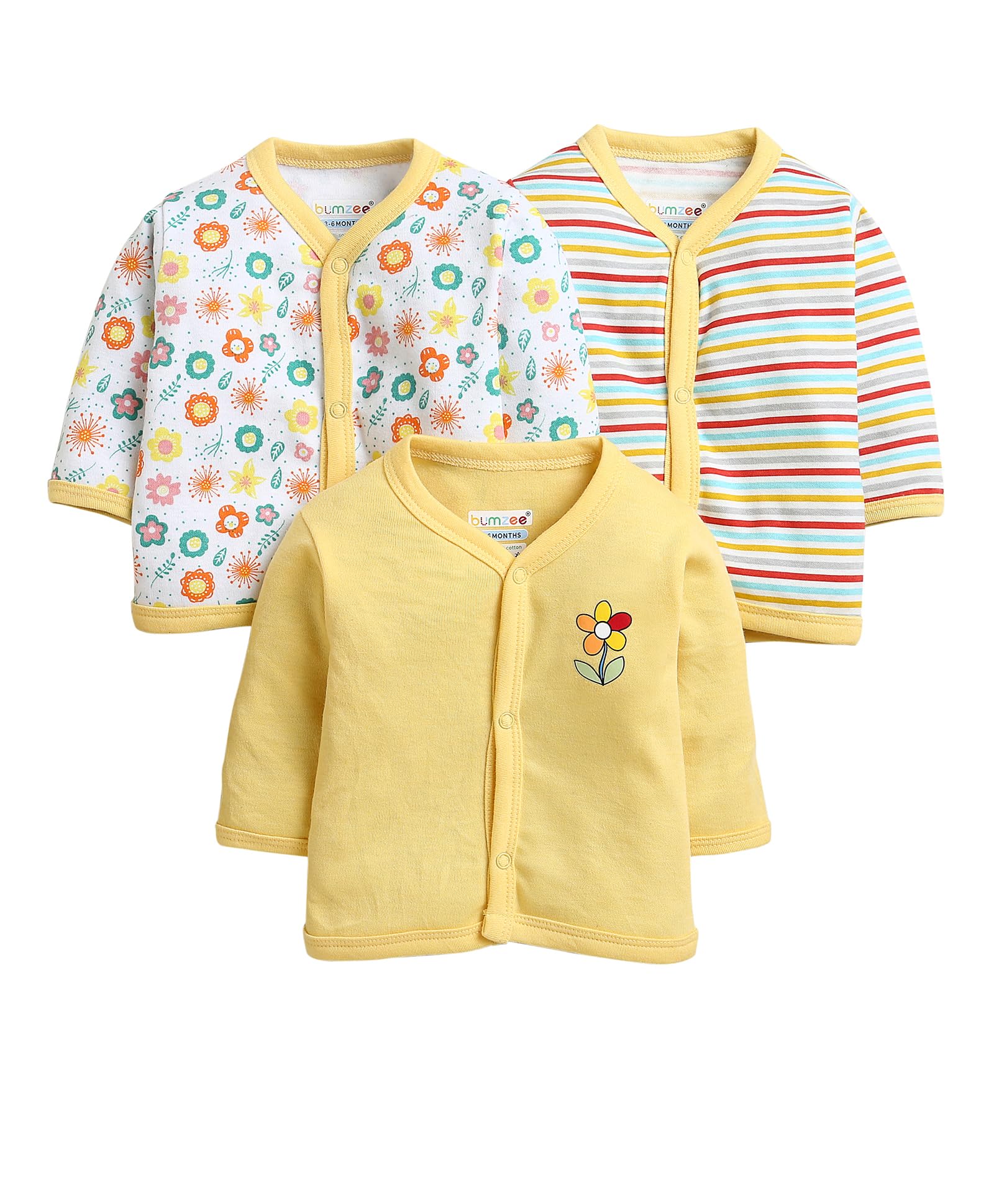 BUMZEE Girls Cotton Regular Fit Full Sleeves Jablas Pack of 3 (Peb10019)-image-8
