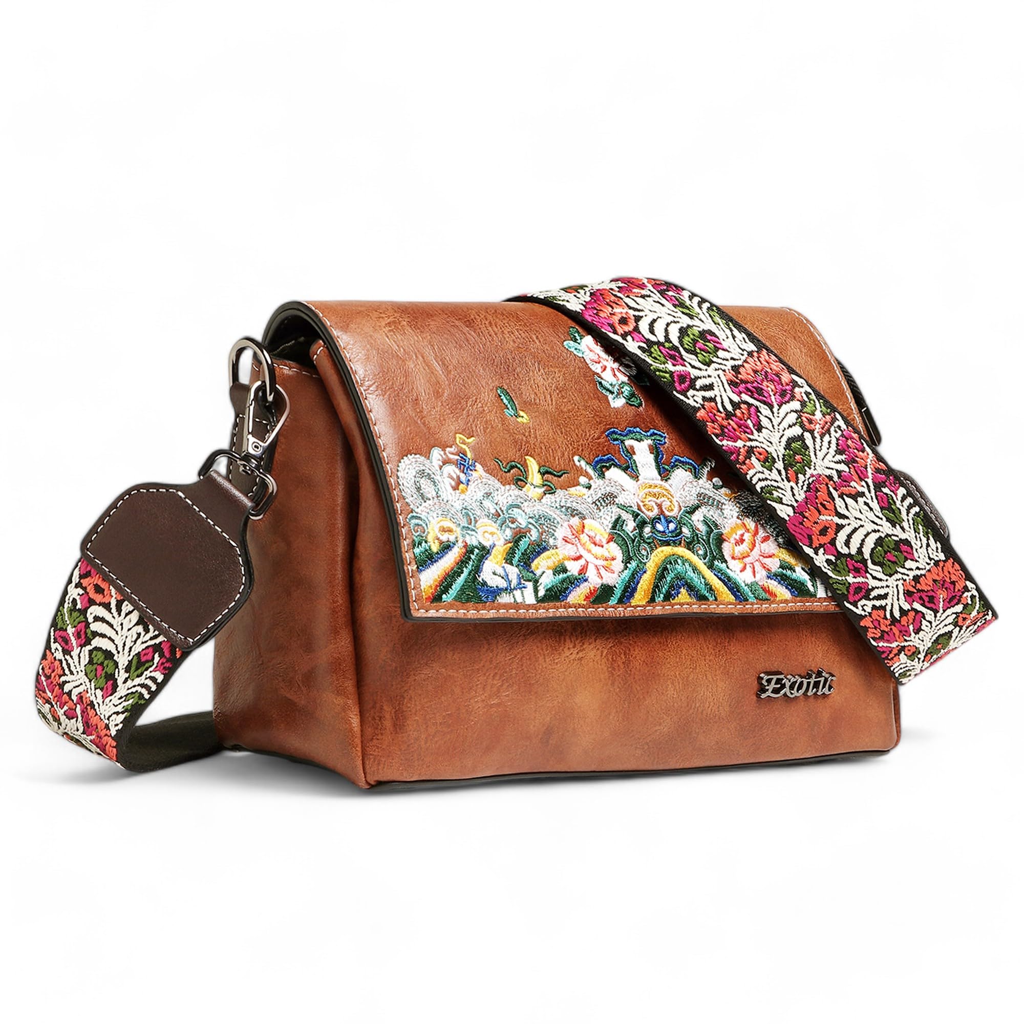 exotic Women's Premium Flora Embroidery Flap Elegance Shoulder/Sling Bag-picture-24
