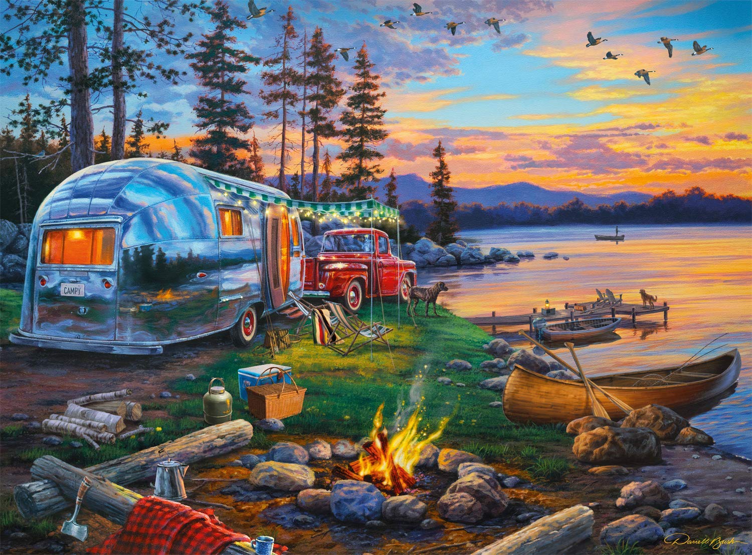 Buffalo Games - Darrell Bush - Camping Reflections - 1000 Piece Jigsaw Puzzle