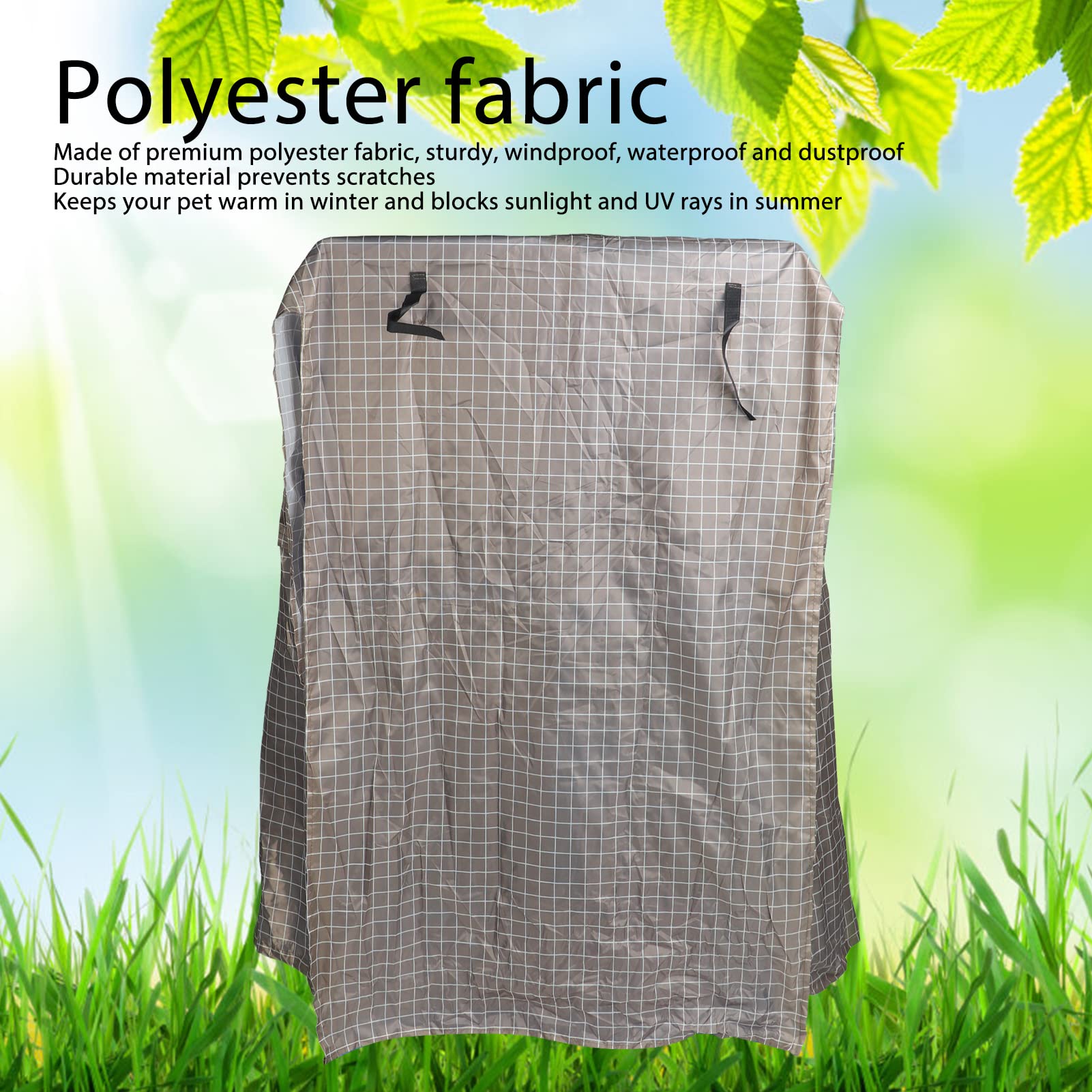 Gavigain Universal Bird Cage Cover,Waterproof Windproof Breathable Bird Cage Cover with Mesh Window Seed Catcher for Parrots Parakeets