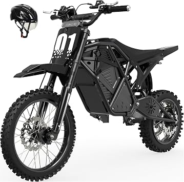 ESKUTE Electric Motorcycle for Teens Adults, 3500W Peak Mid-Drive Motor, Electric Motorcycle with 23Ah Battery, 53-Mile Range, 38mph, Hydraulic Nitrogen Dual Shock Absorbers, Black
