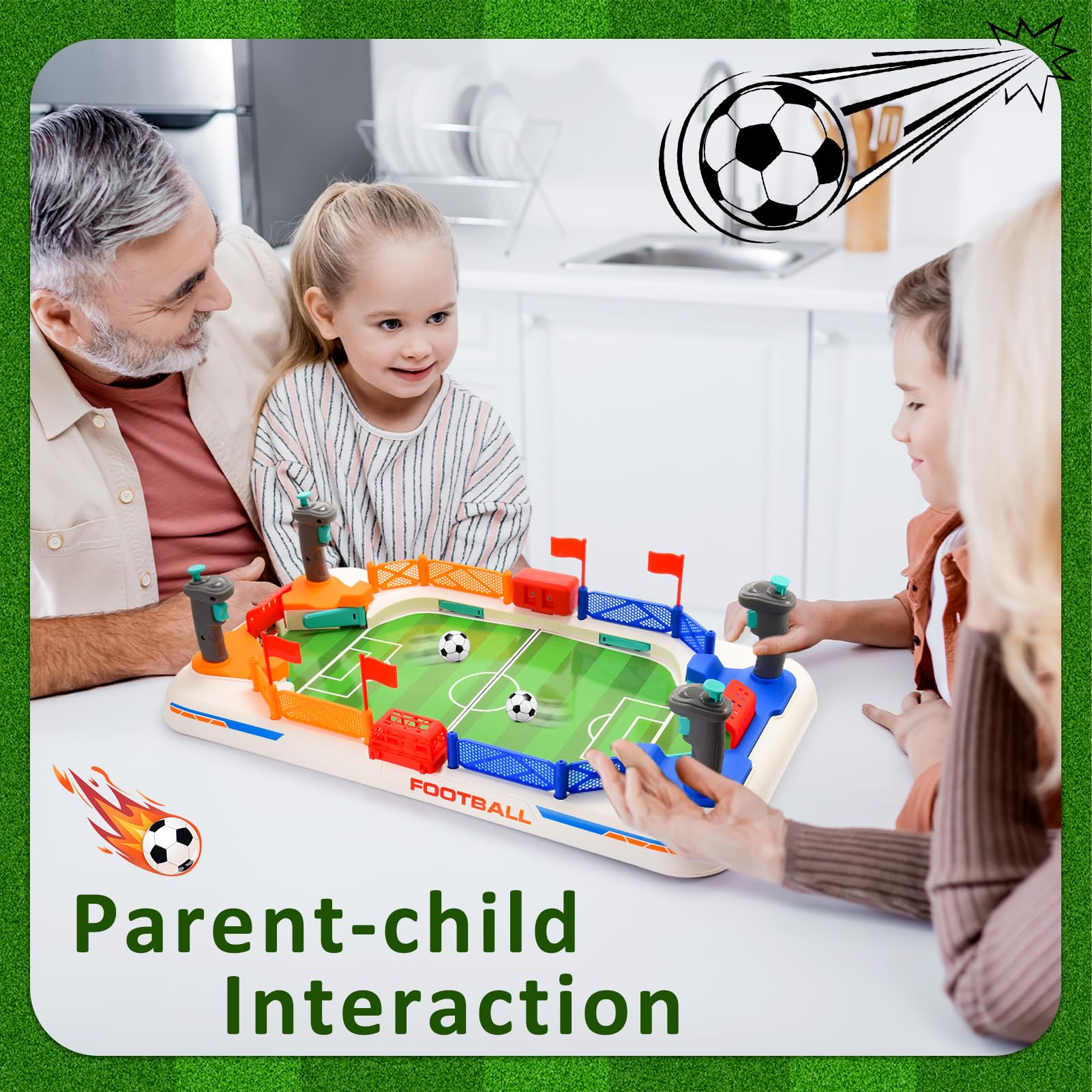 Dromlag Calcio Balilla Bambini, Giochi Bambini 4-10 Anni Maschio Biliardino Da Casa Regalo Bambino 3-9 Anni Calcetto Giochi Da Tavolo per Bambini