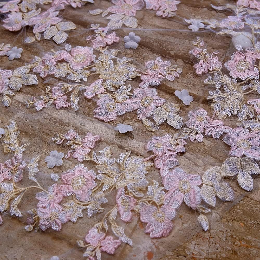 Bruidssluier Tweelaagse bruidssluier Kanten sluiers met roze bloemen Kathedraal Bruidstule met metalen kam Bruidssluier van tule
