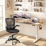 Giantex 63 x 24 Inch Electric Standing Desk, Height Adjustable Large Sit Stand Desk w/ 3 Memory Presets, Ergonomic Home Office Computer Desk w/Cable Management & Hook, Sturdy Frame (Natural)