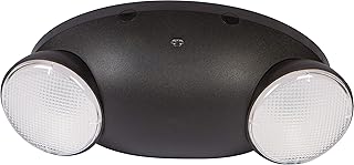 Morris Products Micro LED Emergency Light â€“ Black, Standard Type - 33 Lumens - Energy Saving Emergency Lighting Unit â€“ Compact Design â€“ Thermoplastic Housing - Rechargeable