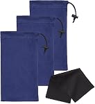 MAMLYN Premium Quality Microfiber Sunglasses Pouch With Spring Fastener