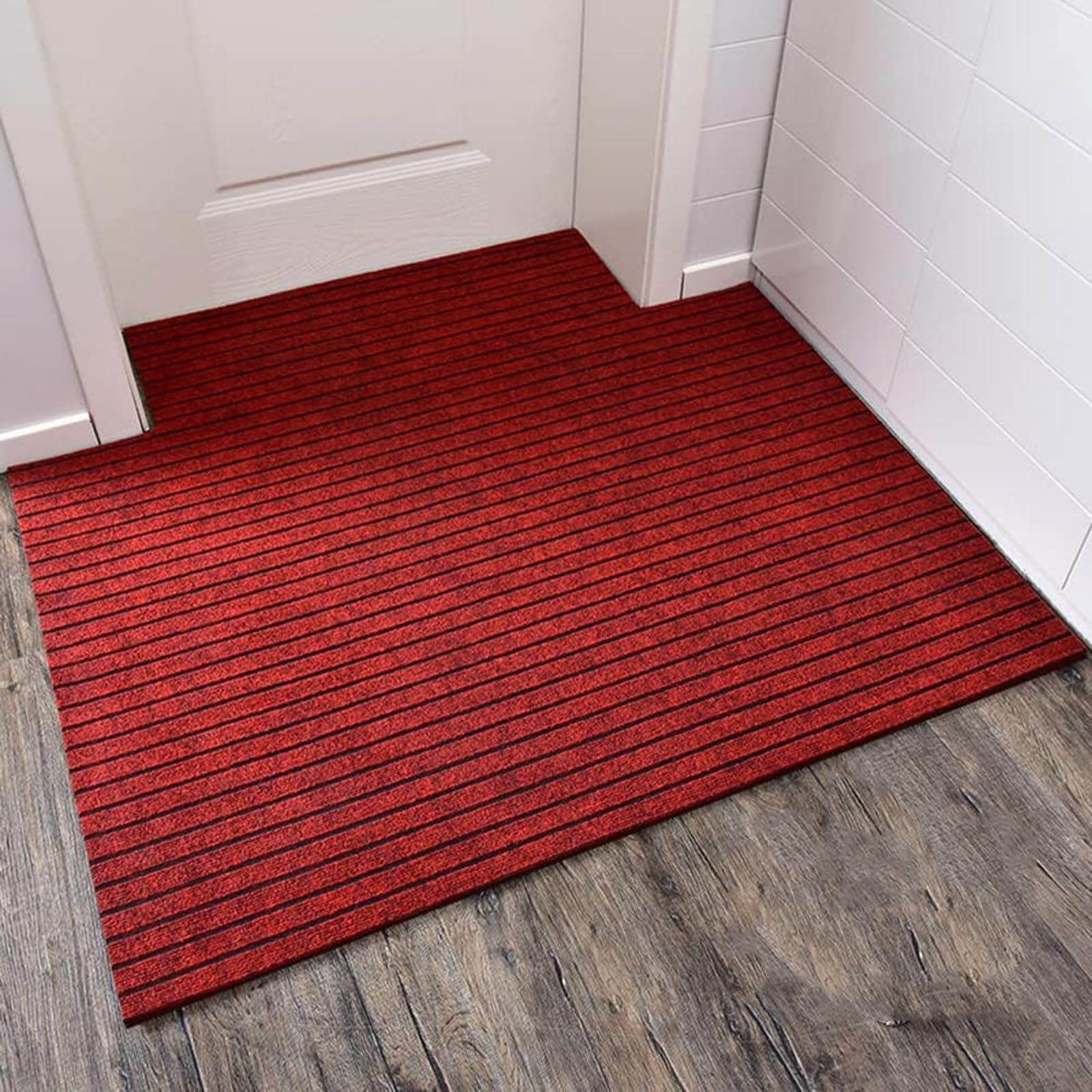 Zerbino per Ingresso Interno Tappetino Antiscivolo Zerbino per Porta Esterno Ingresso Lavabile Tappetino Cucina Antiscivolo Red,150x85cm