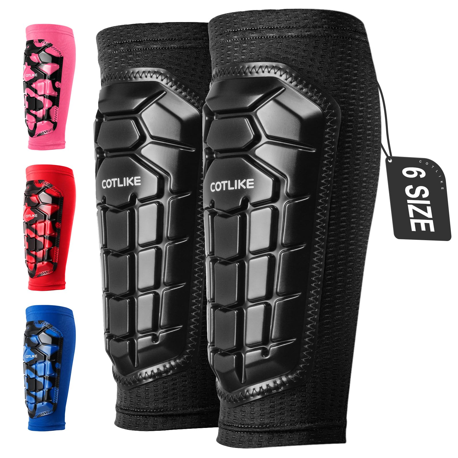 Soccer Shin Guards Kids Youth, Shin Guard Sleeves for Boys Girls Adults Men Women, Protective Soccer Equipment for 2-18 Years Old Boys Girls, High Impact Resistant Breathable Comfortable