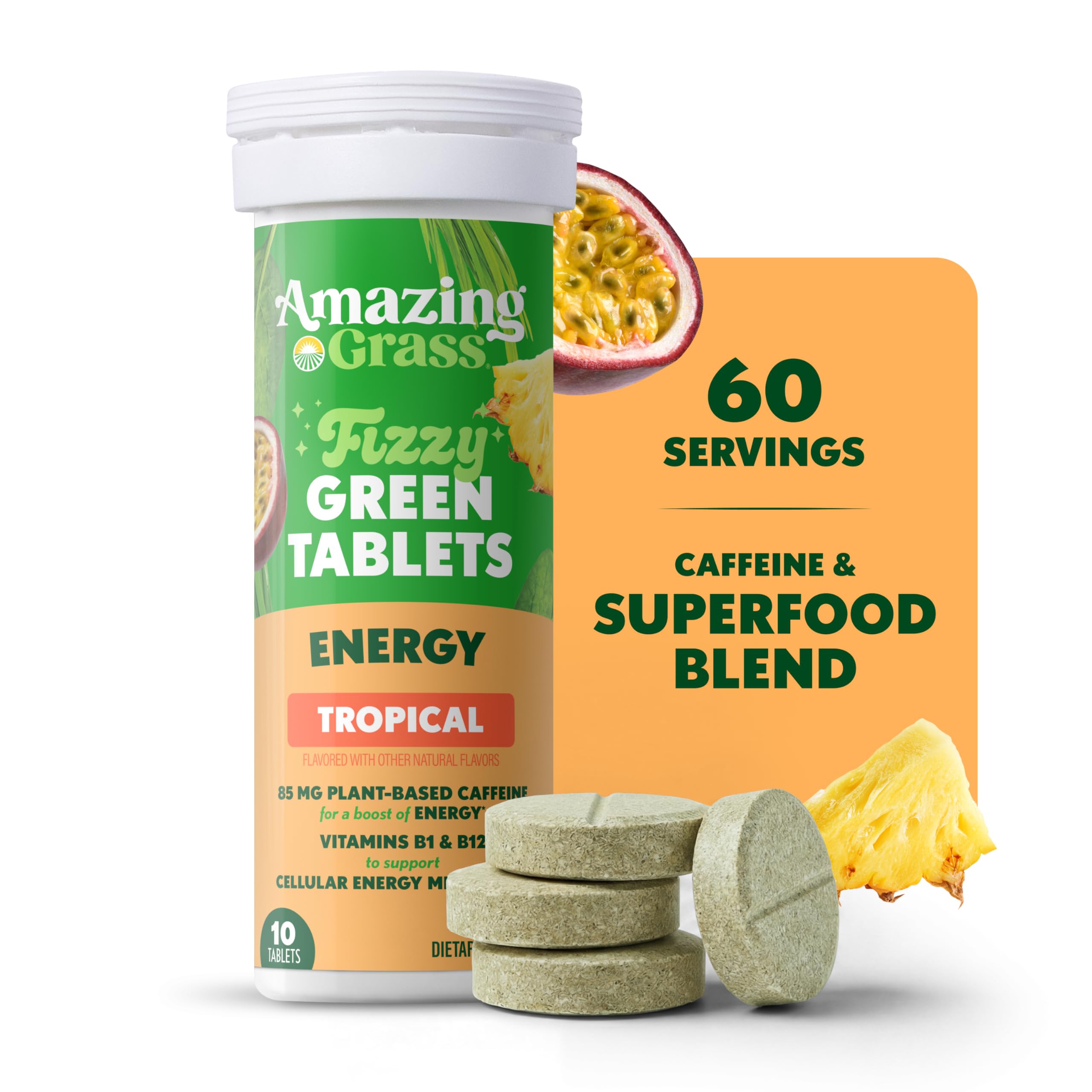 Amazon.com: Amazing Grass Fizzy Green Tablets, Effervescent
