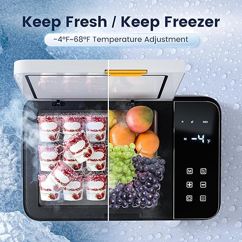 Miniatura 3 de HCALORY Refrigerador de coche de 12 voltios, refrigerador grande de 22 cuartos de galón, congelador portátil con compresor mini refrigerador (-468)