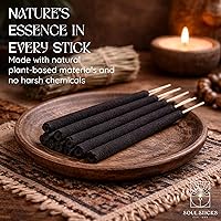 Vista 5 de Soul Sticks Varillas de incienso de resina de canela azteca, 90 minutos de tiempo de combustión, 100% natural, enrolladas a mano y de combustión