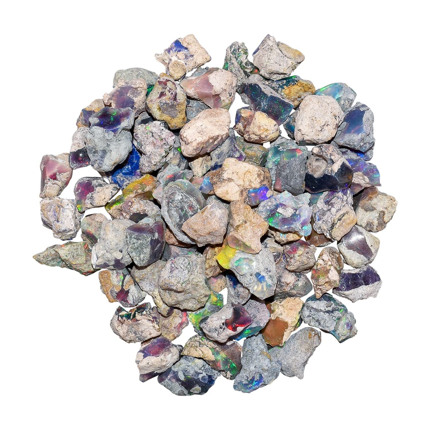 50carats Raw Black Ethiopian Opal Stone, Natural Rough Fire Black Opal Gemstone, DIY Jewelry Making, Chakra Healing Crystals, Loose Wholesale Lot, chakra healing crystals jewelry making