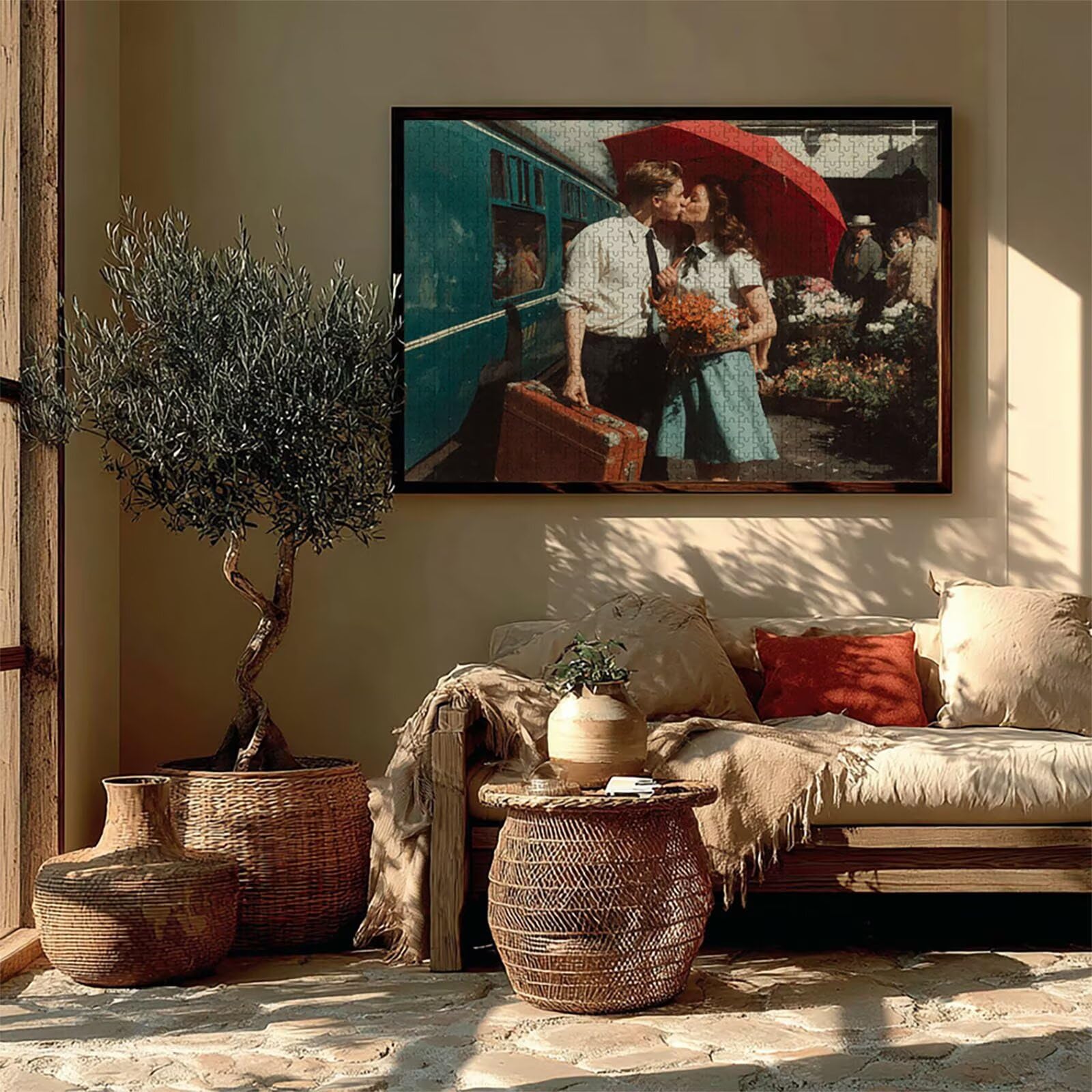 Puzzle Arte con Scatola Donna, Amore Puzzle Legno 2000 Pezzi Adulti 99x70cm, Attività di Intrattenimento ad Alta Difficoltà, DIY Classici Gioco, Jigsaw Per Tutta La Famiglia, Estate Regalo, 0-2590