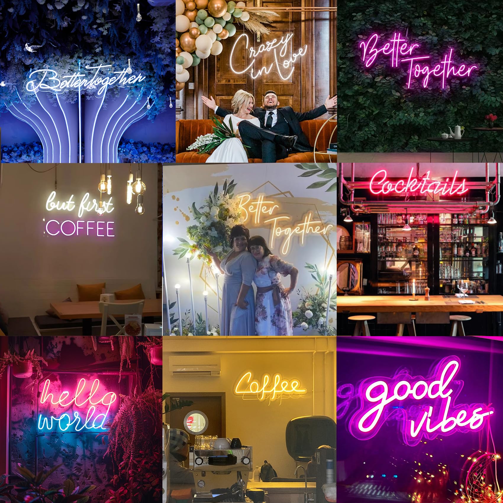 Custom Neon Signs, USB Personalized Large Led Neon Lights Sign for Wall Decor Wedding Birthday Party Bedroom Bar Shop Name Logo Lights (Optional 10