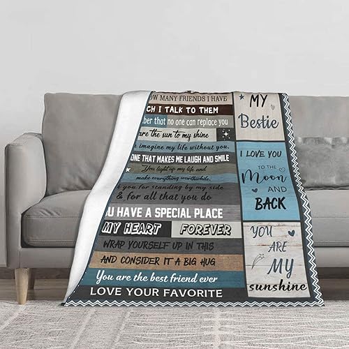 Miniatura 2 de Manta para mejor amiga, regalo de cumpleaños para mejores amigas, regalos de amistad para mujeres amigas, mantas suaves para cama, sofá, viaje