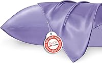 Vista 38 de Bedsure - Juego de fundas de almohada de satén tamaño king, 2 unidades - Fundas de almohada gris plateado para cabello y piel con cierre de sobre