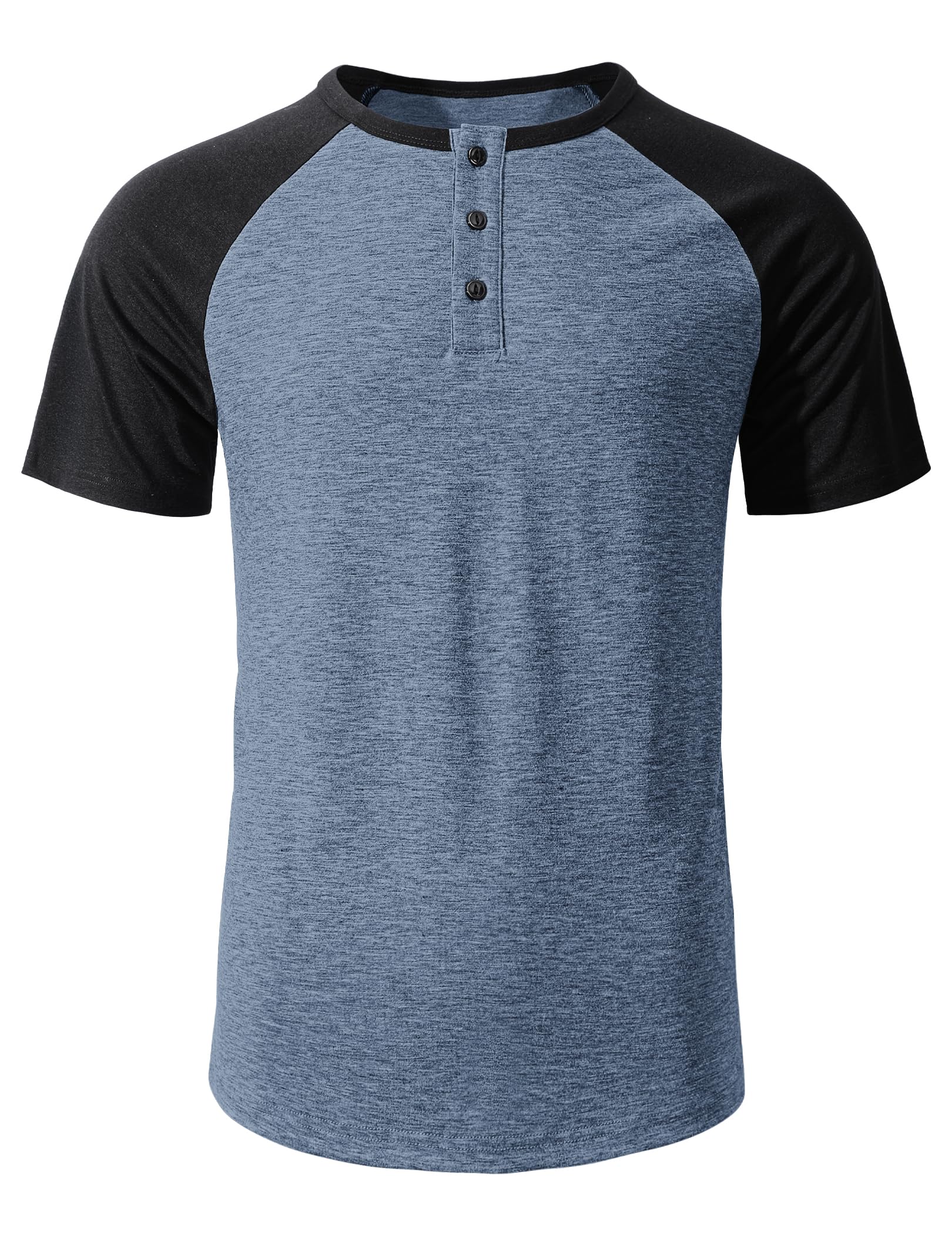 TARAINYA Henley T-Shirt Uomo Cotone Maglietta Manica Corta Estate Casual Coreana con Abbottonatura Regular Fit