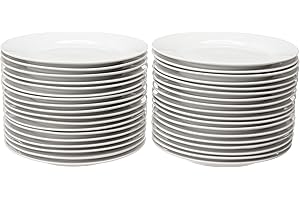 CAC China H-7 Restaurant Super White Commercial Bulk Porcelain Plates