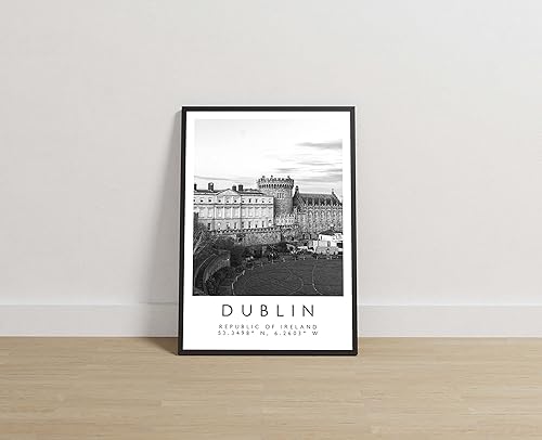 Impresión de Dublín, póster de Dublín, arte de pared de viaje, impresión de viajes, impresión de la ciudad de Irlanda, decoración de viajes, arte