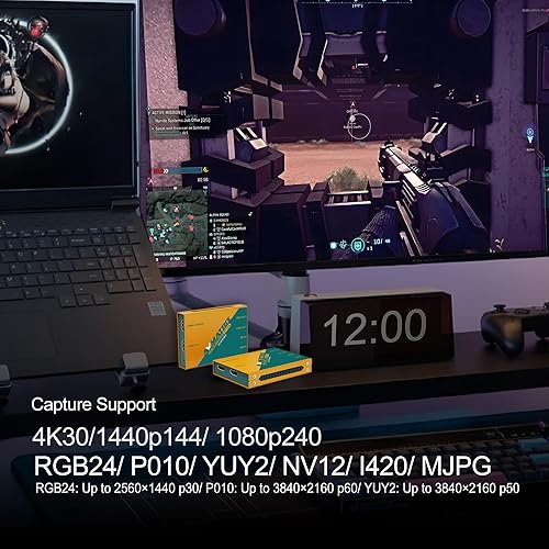 Miniatura 10 de Avmatrix SDIHDMI a USB3.0 Tarjeta de captura externa de video para transmisión sin comprimir (YUY2) 1080P60 Play and Pluy con OBS Twitch YouTube