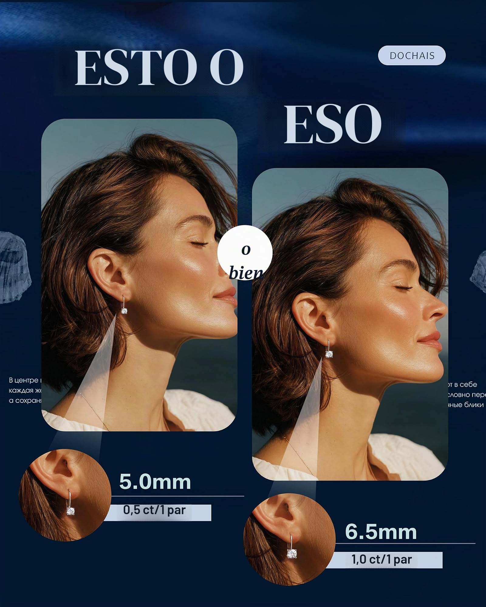 DOCHAIS Moissanita Pendientes Mujer Plata Colgantes 0.5ct-1.0ct Hipoalergénicos Pendientes Plata de Ley 925 Aros Pendiente Brillante Regalo Mujer Cumpleaños San Valentín
