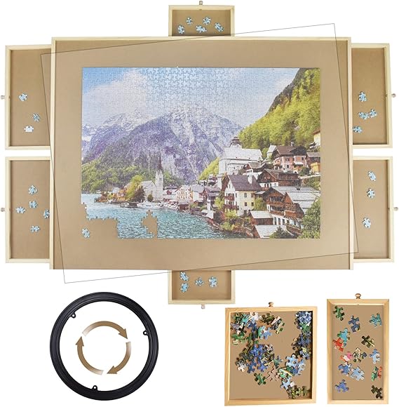 1500 Piece Rotating Puzzle Board for Adults, Puzzle Board