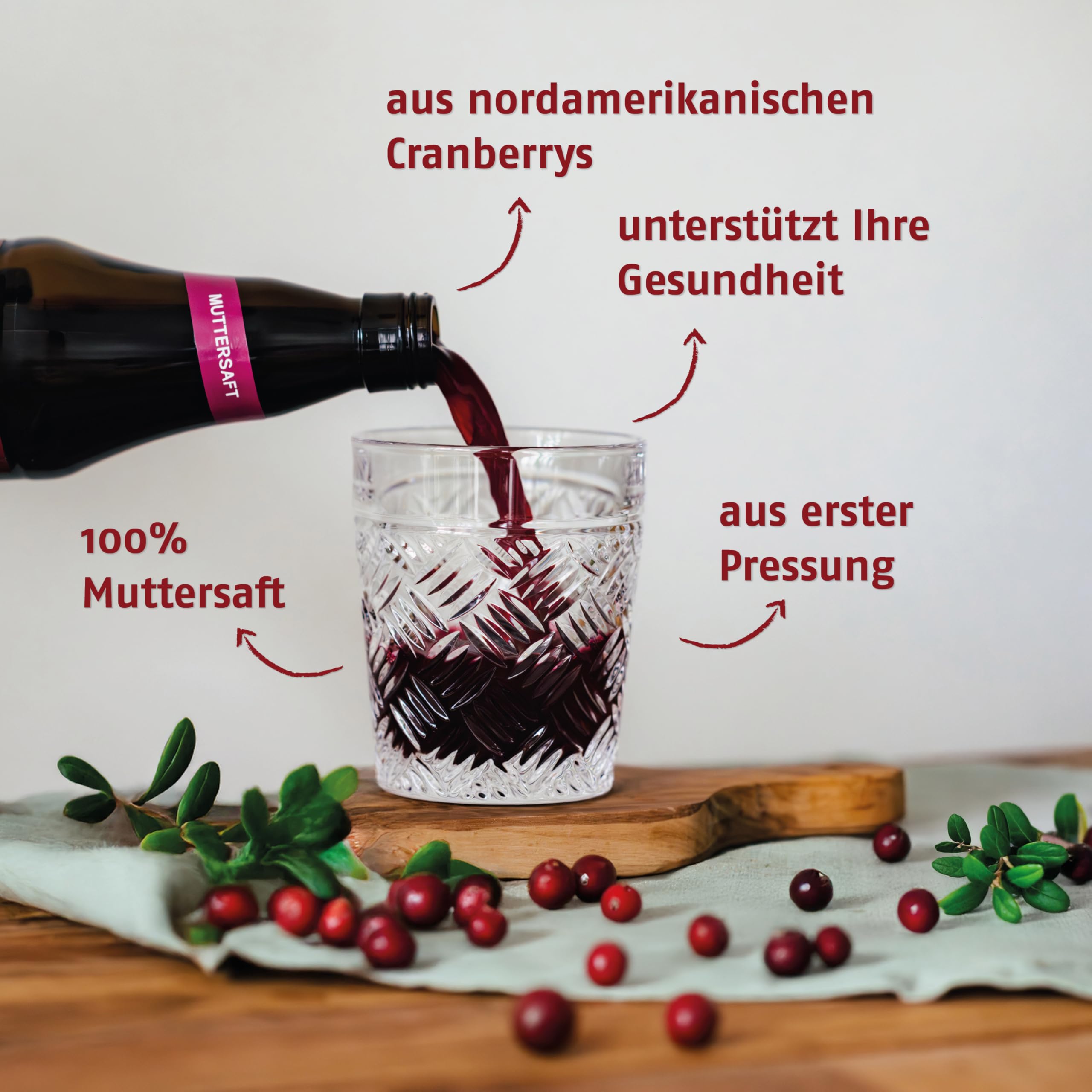 RABENHORST - Cranberry Muttersaft 6er Pack (6 x 700ml) | 100% purer Direktsaft aus erster Pressung aus sorgfältig ausgewählten, original nordamerikanischen Cranberrys bester Qualität
