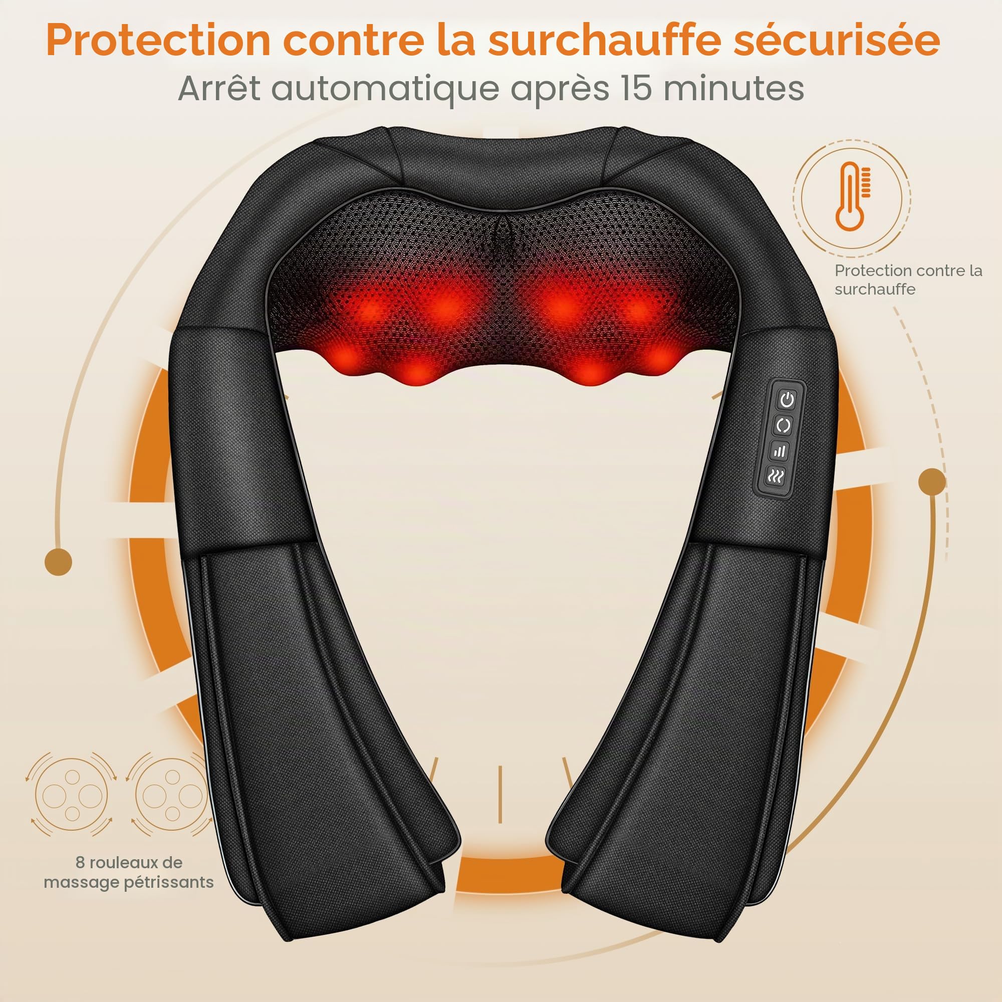 Brelley Masseur Dos et Cervicales, Masseur Cervical | Pour Soulager les Douleurs Musculaires, Cadeaux pour Femmes et Hommes